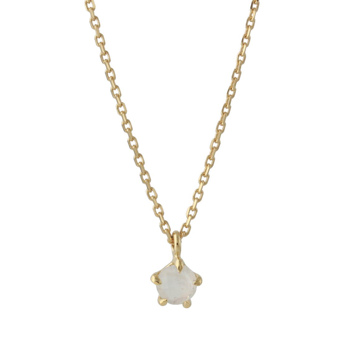 Campur goud op zilver collier Maansteen