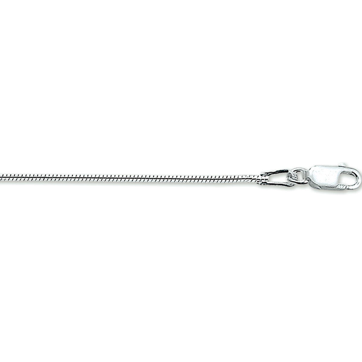 Zilveren slang collier 38cm 1,2mm