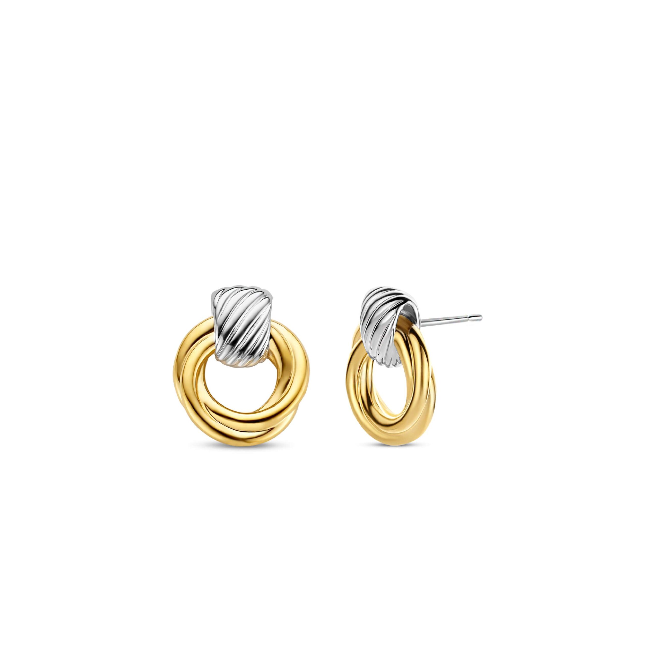 Ti Sento zilver verguld oorknoppen