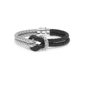 Buddha to Buddha katja knot mix Zilver/Leer zwart maat F