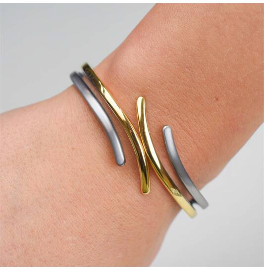 Boccia titanium verguld spangarmband - Afbeelding 2