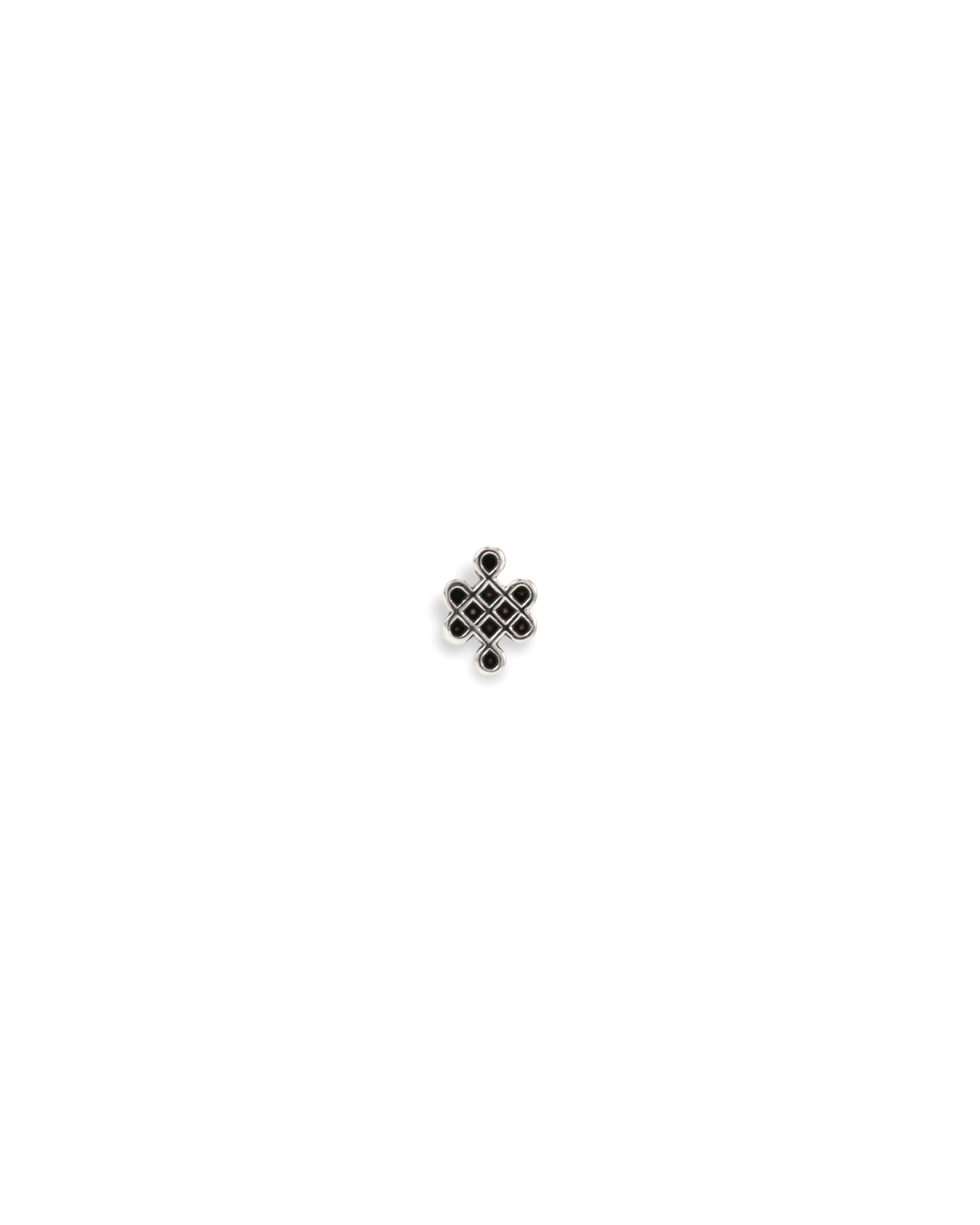 Buddha to Buddha Endless Knot Stud Flatback Zilver Single Piece - Afbeelding 2