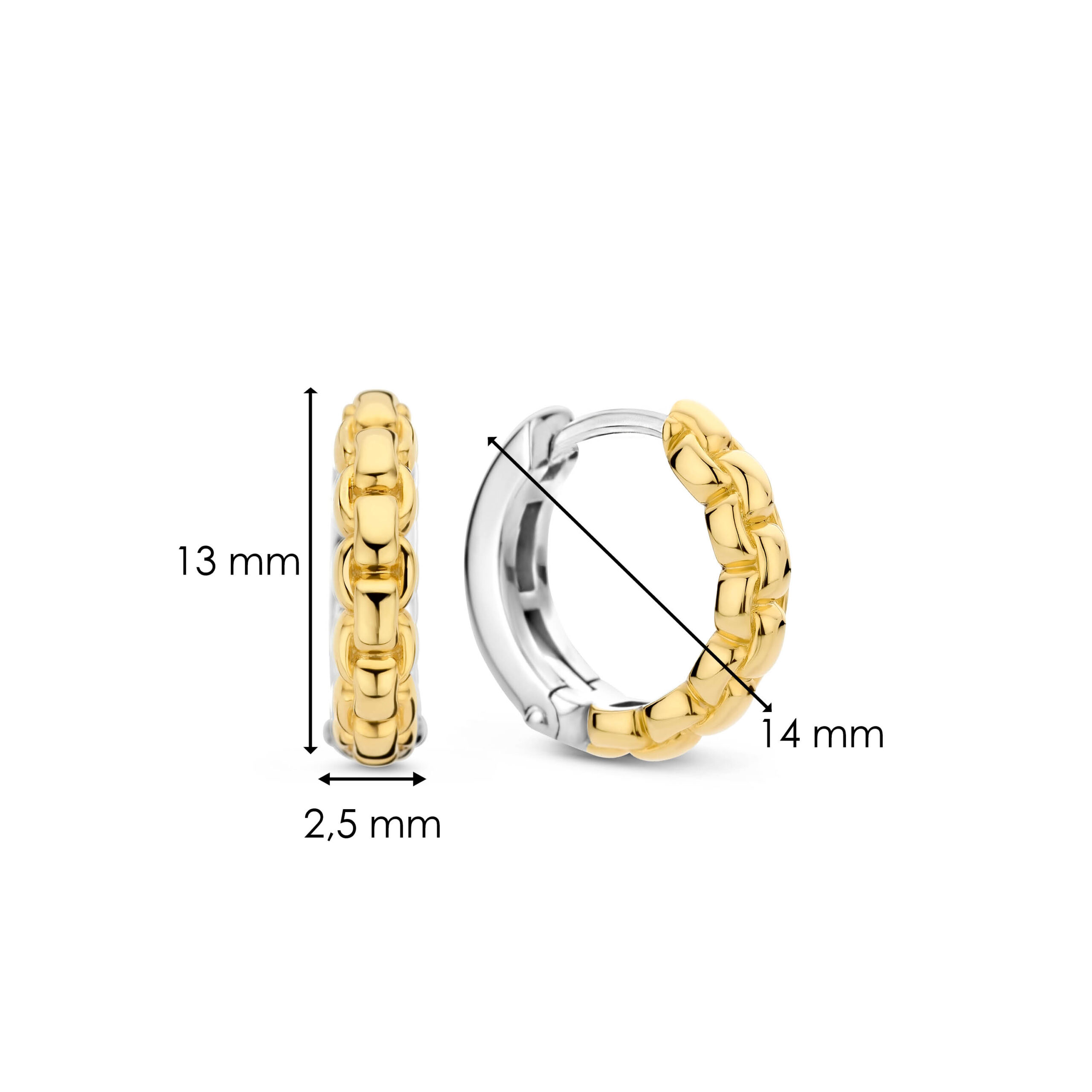 Tisento zilver verguld oorringen - Afbeelding 4