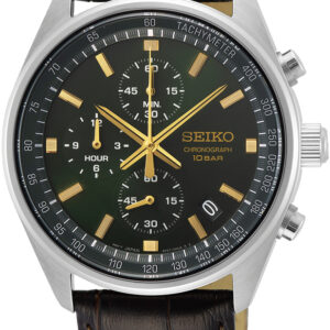 Seiko herenhorloge staal chronograaf
