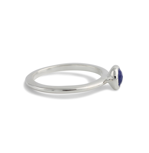 Campur zilveren ring lapis maat 54 - Afbeelding 2