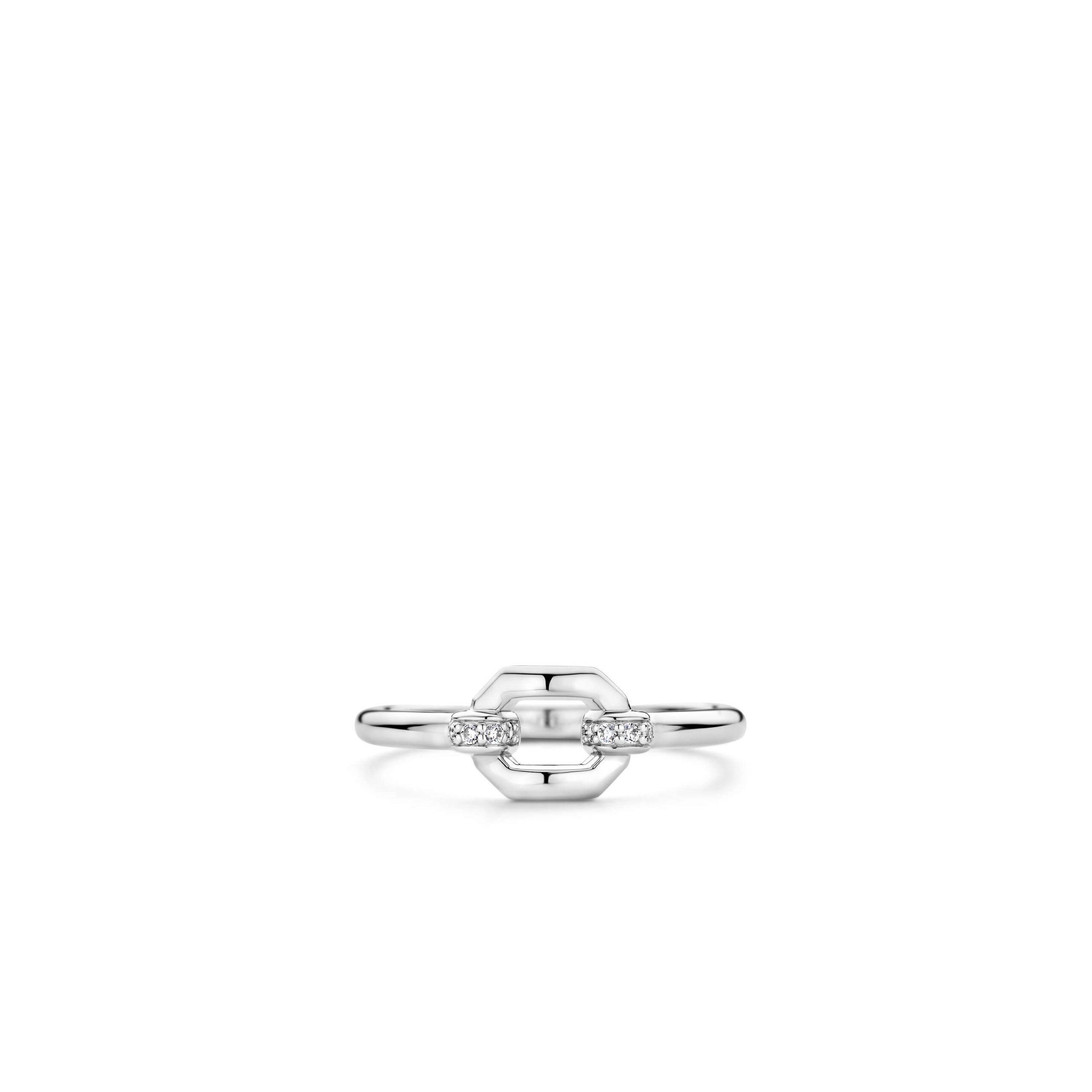 Tisento zilveren ring zirkonia maat 54 - Afbeelding 3