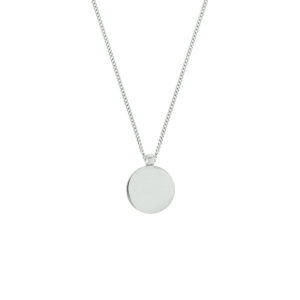 Zilveren collier graveerhanger 41-46cm