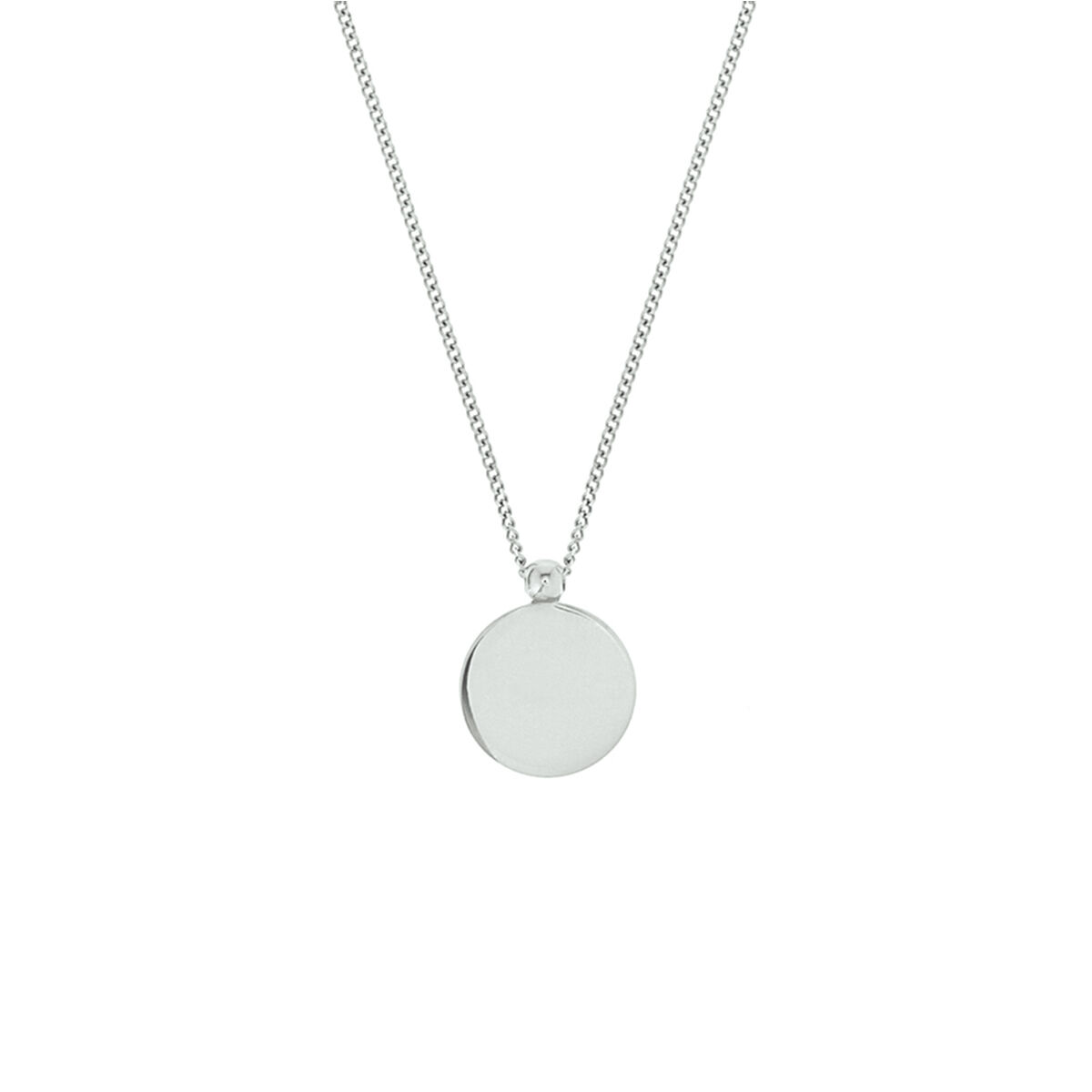 Zilveren collier graveerhanger 41-46cm
