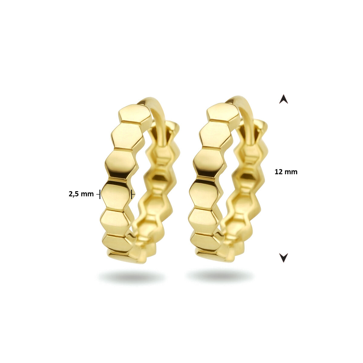 Gouden klapoorringen motief - Afbeelding 4