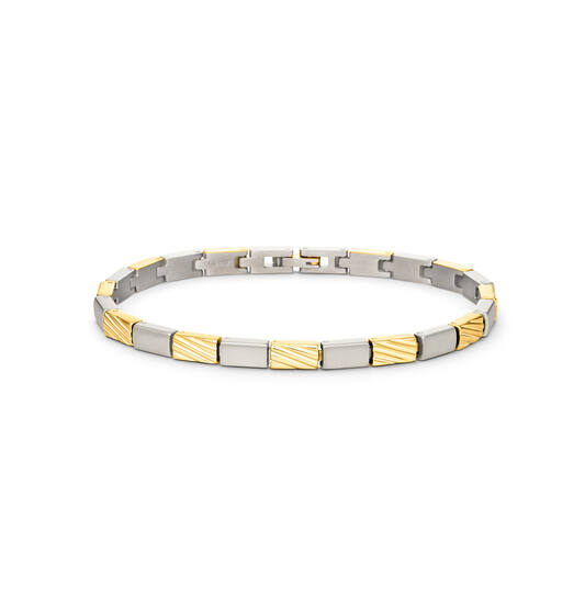 Boccia schakelarmband titanium bicolor 21cm