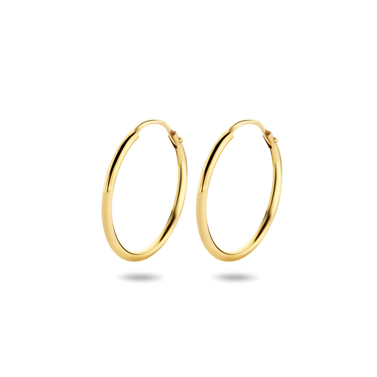 Oorringen 20x1.5 mm 14kt