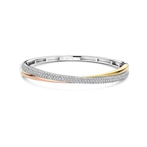 Tisento goud op zilver bangle zirkonia
