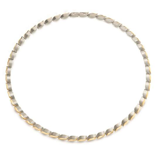Boccia collier titanium bi-color 45 cm