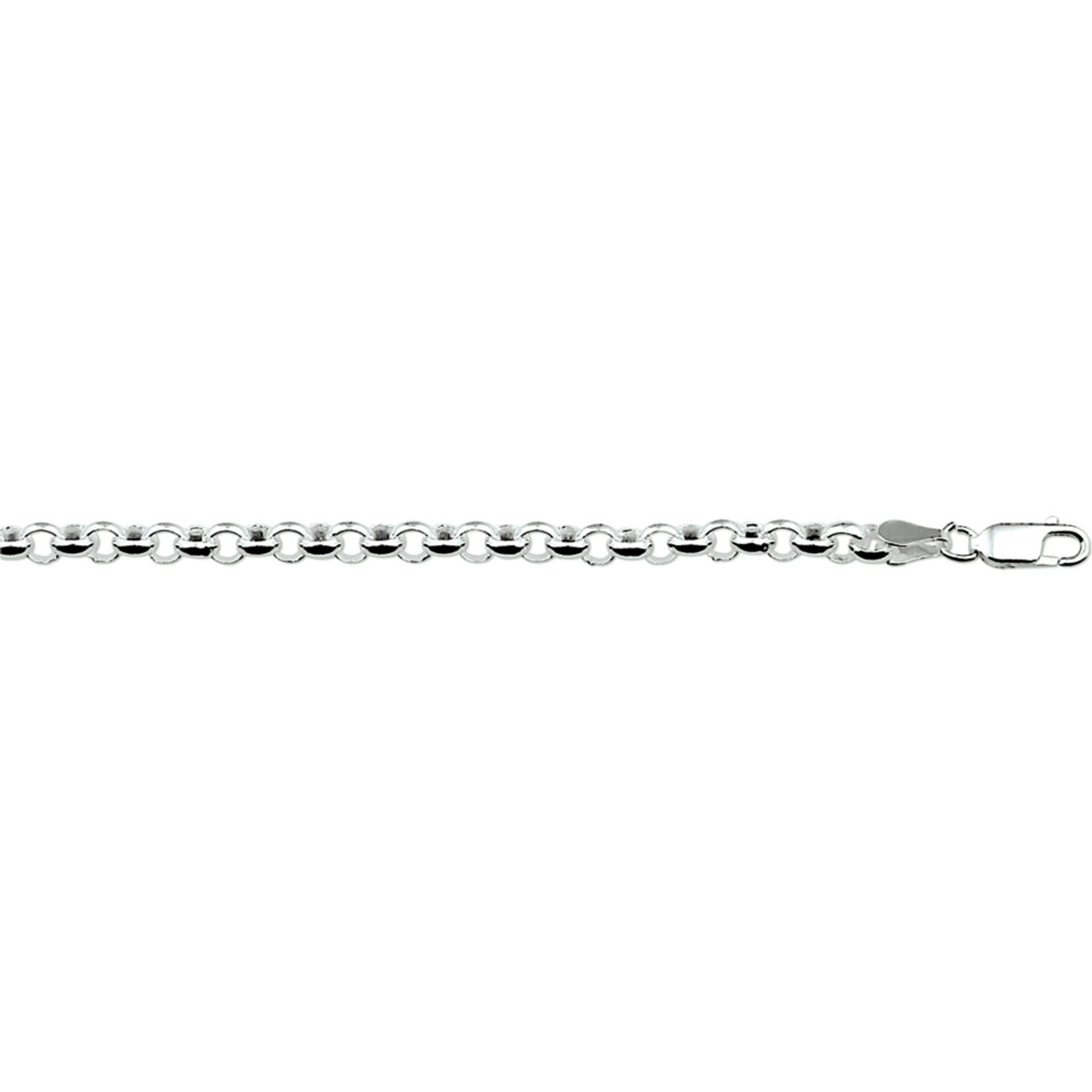 Zilveren jasseron armband 19cm 4.5mm - Afbeelding 2