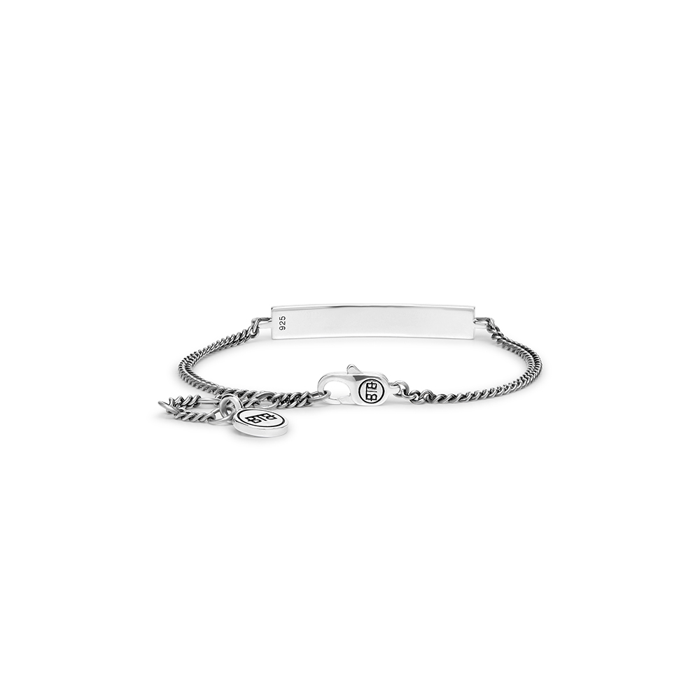 Buddha to Buddha enkelbandje Essential logo smal zilver maat S - Afbeelding 2