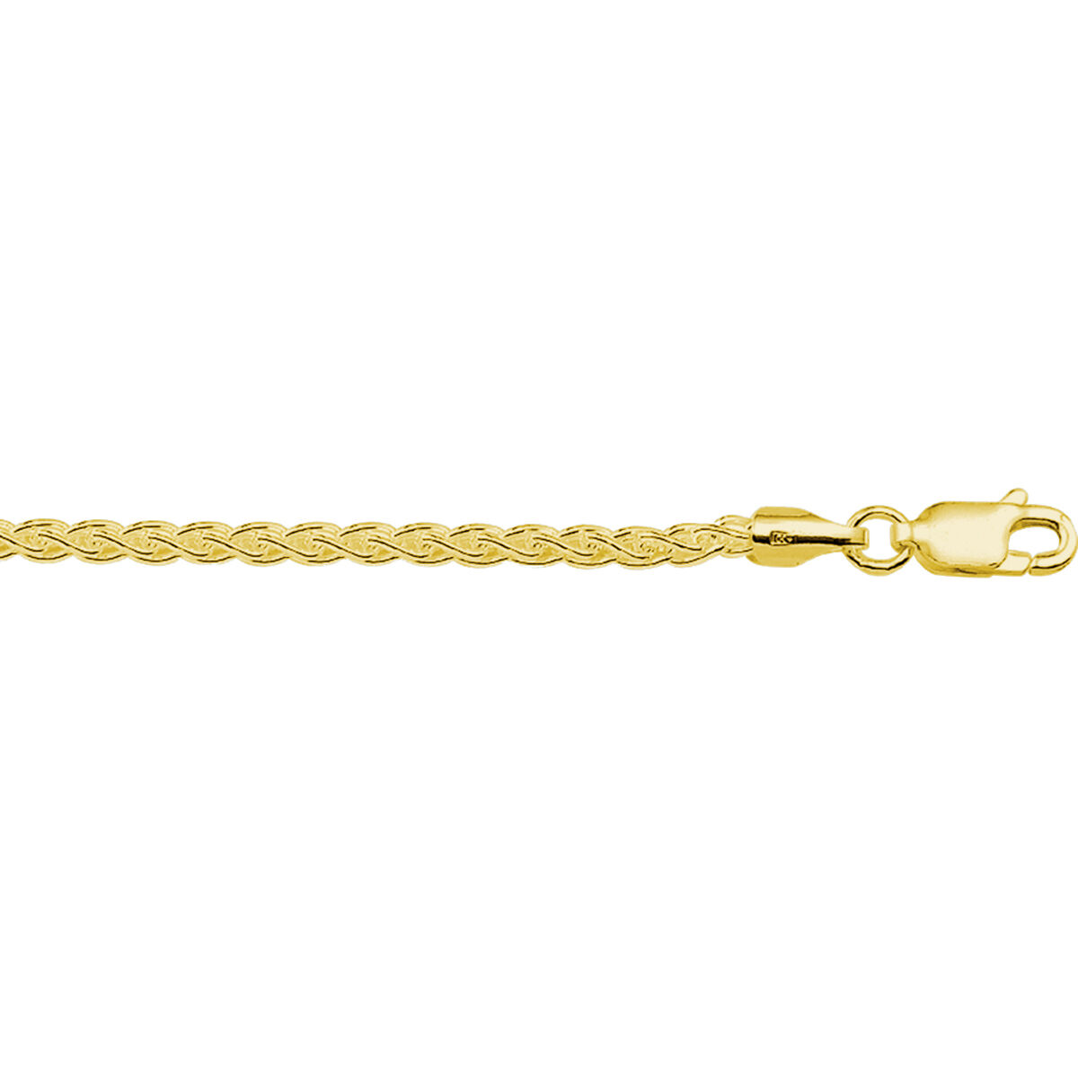 21.02665 KA armband goud op zilver vossenstaart 19cm