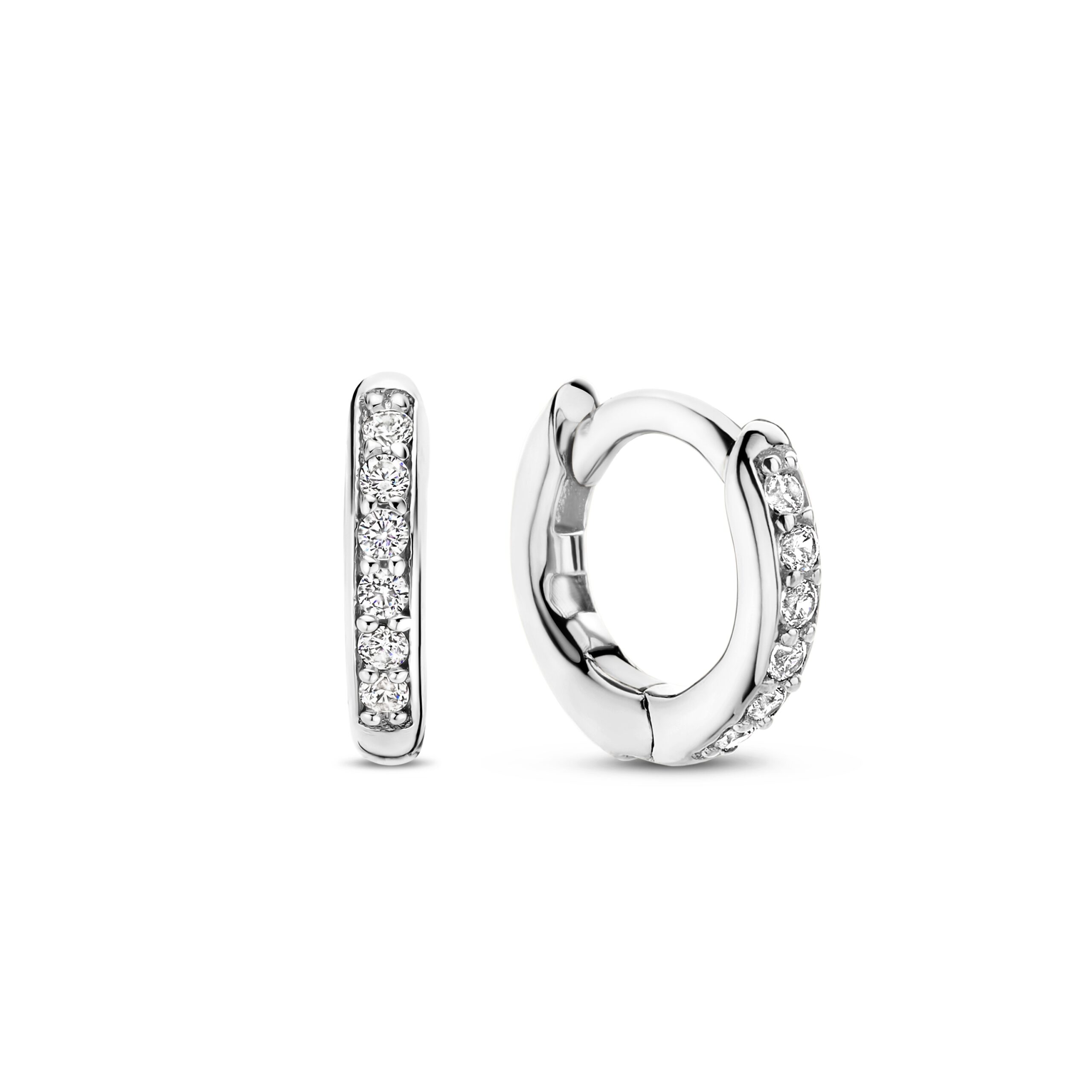 Tisento zilver oorringen zirkonia