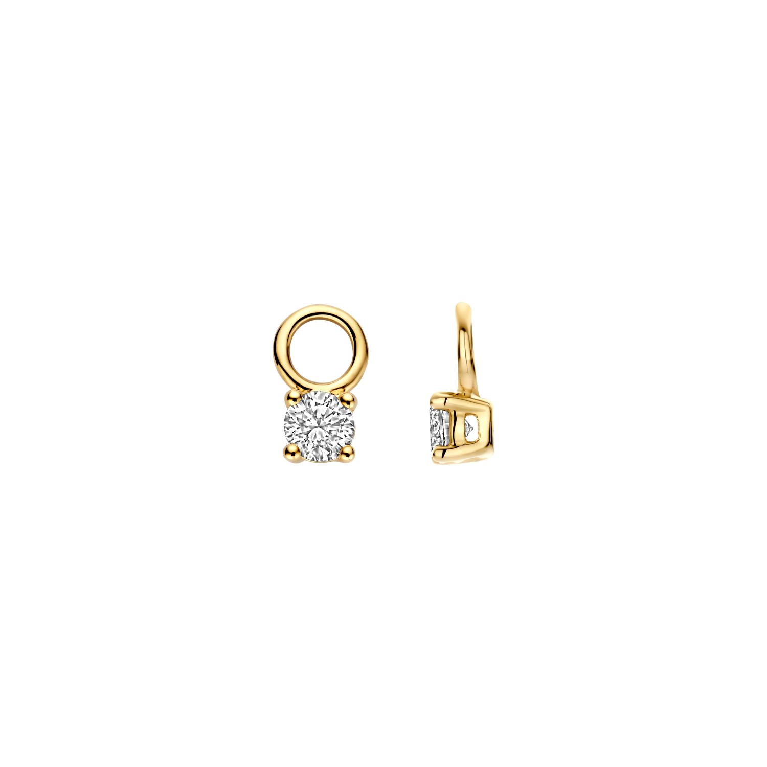 Blush Geelgouden Oorbedels met LAB diamant 2x0.21 TW/VS - Afbeelding 2