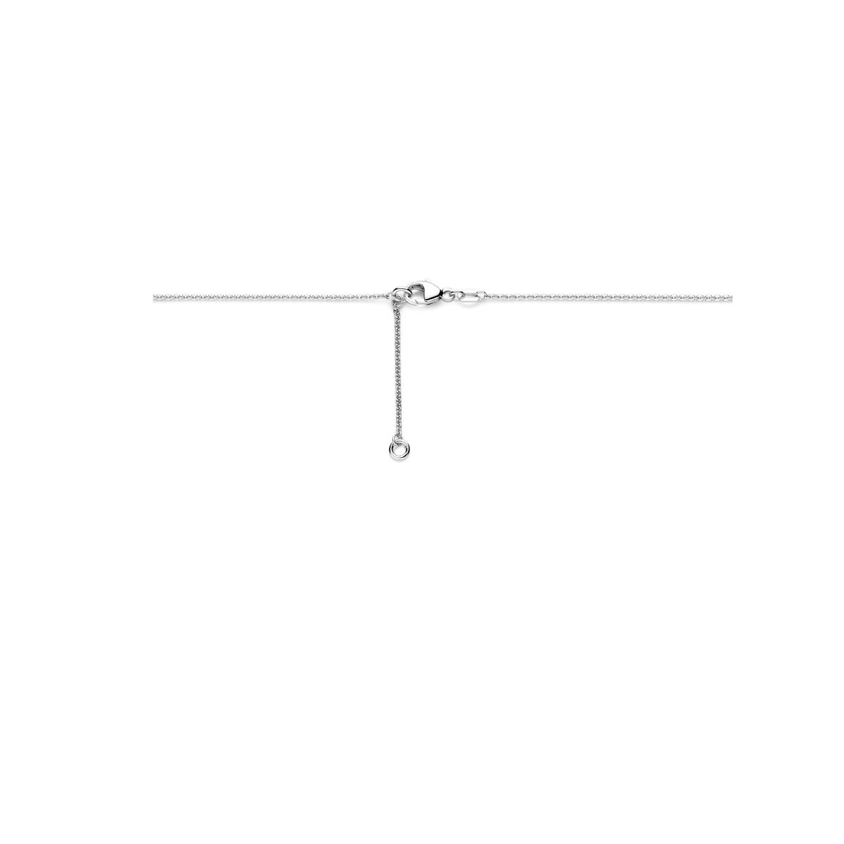 Zilveren zirkonia collier strikje 42-45cm - Afbeelding 3