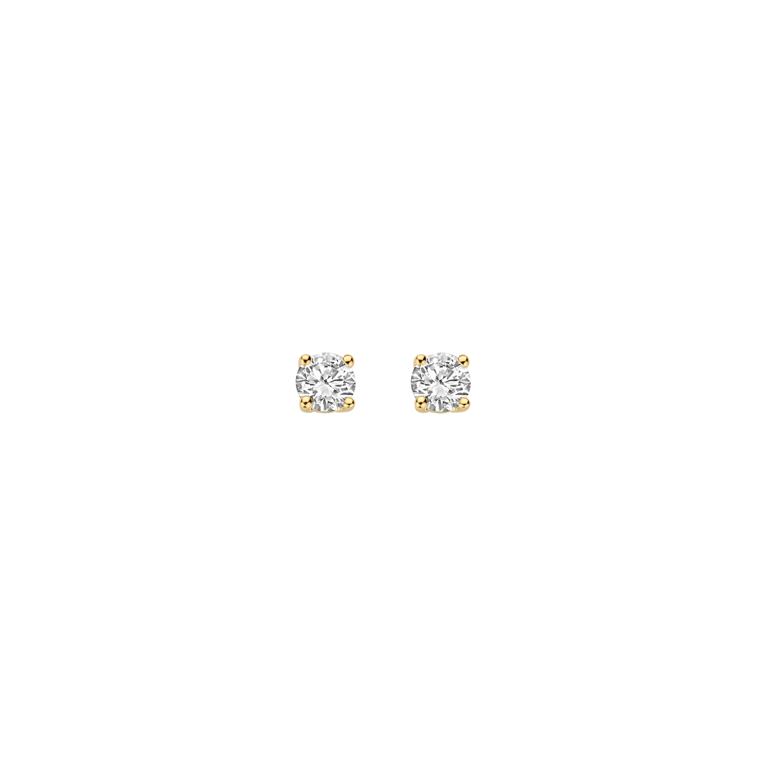 Blush Geelgouden oorknoppen LAB diamant 2x0.20 TW/VS - Afbeelding 2