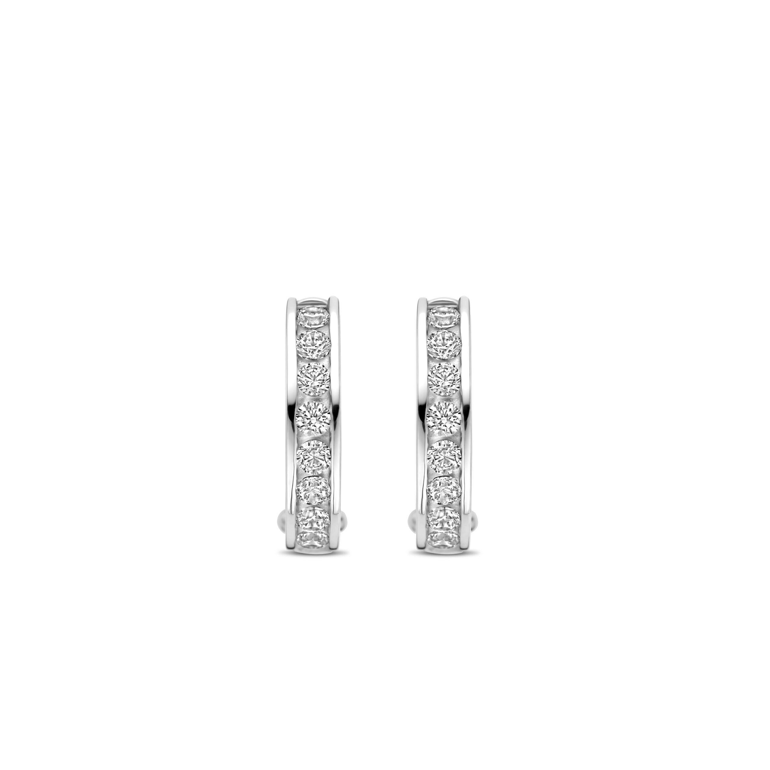 Tisento oorringen zilver zirkonia - Afbeelding 2