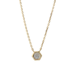 Campur goud op zilver collier Labradoriet