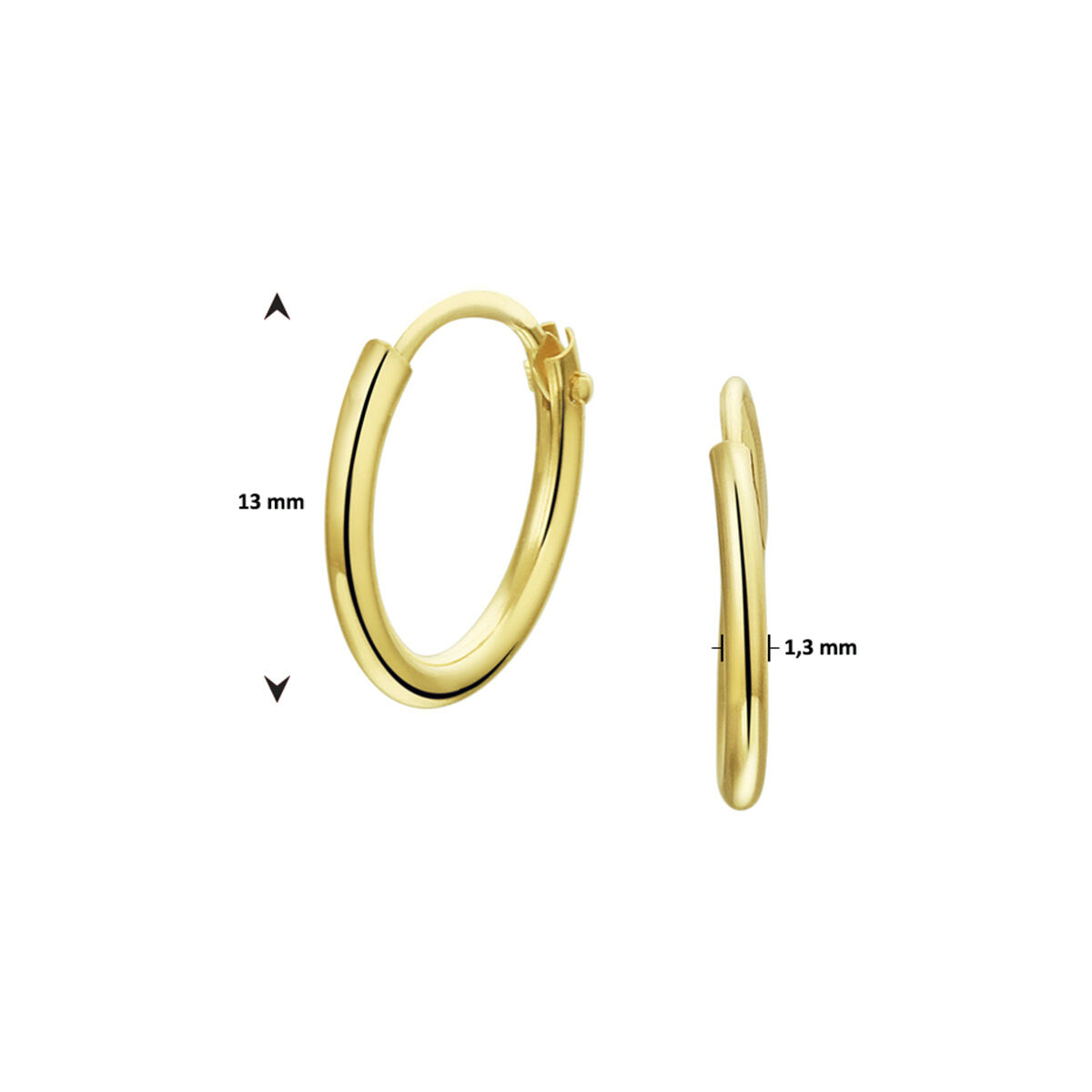 gouden oorringen 17mm - Afbeelding 5
