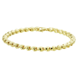 Geelgouden armband fantasie 19cm