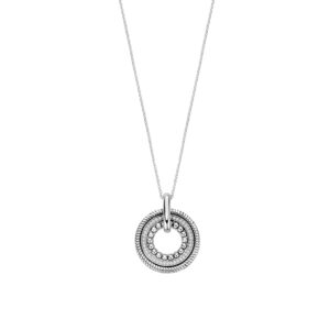Tisento zilveren collier met zirkonia