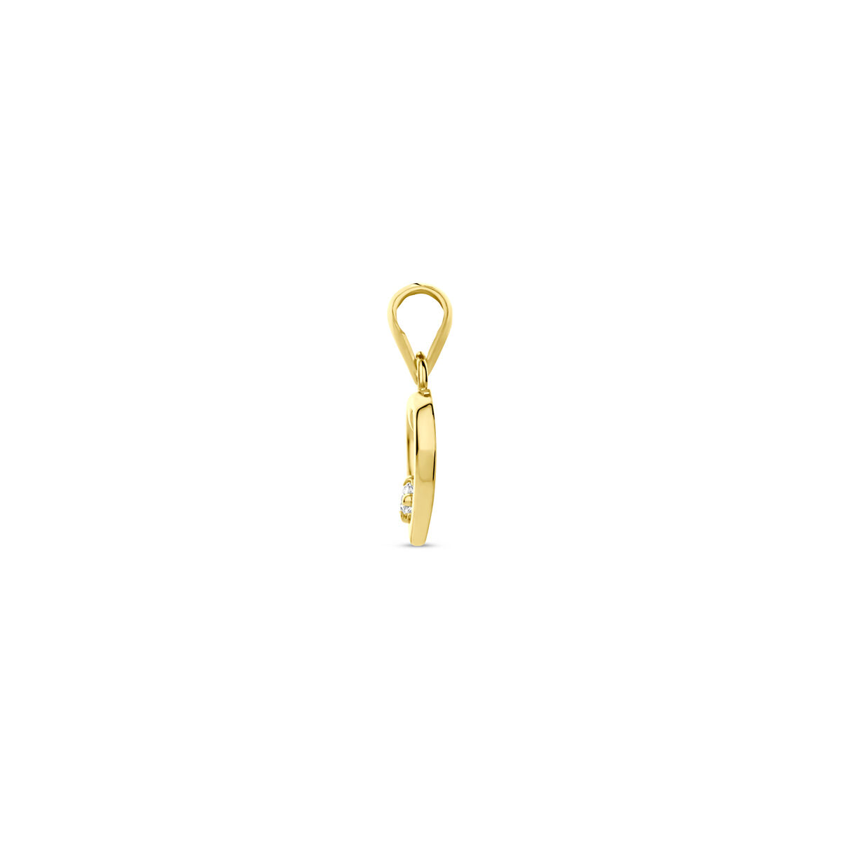 Gouden hanger hart zirkonia - Afbeelding 3