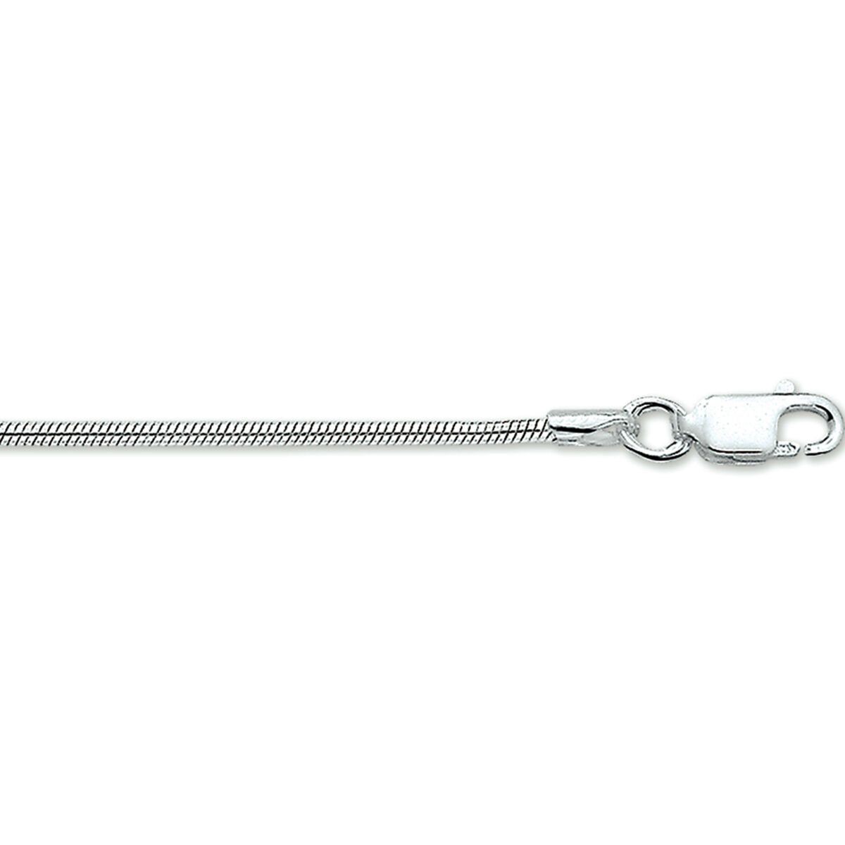 10.02354 KA 1,6mm zilver slangcollier 45cm