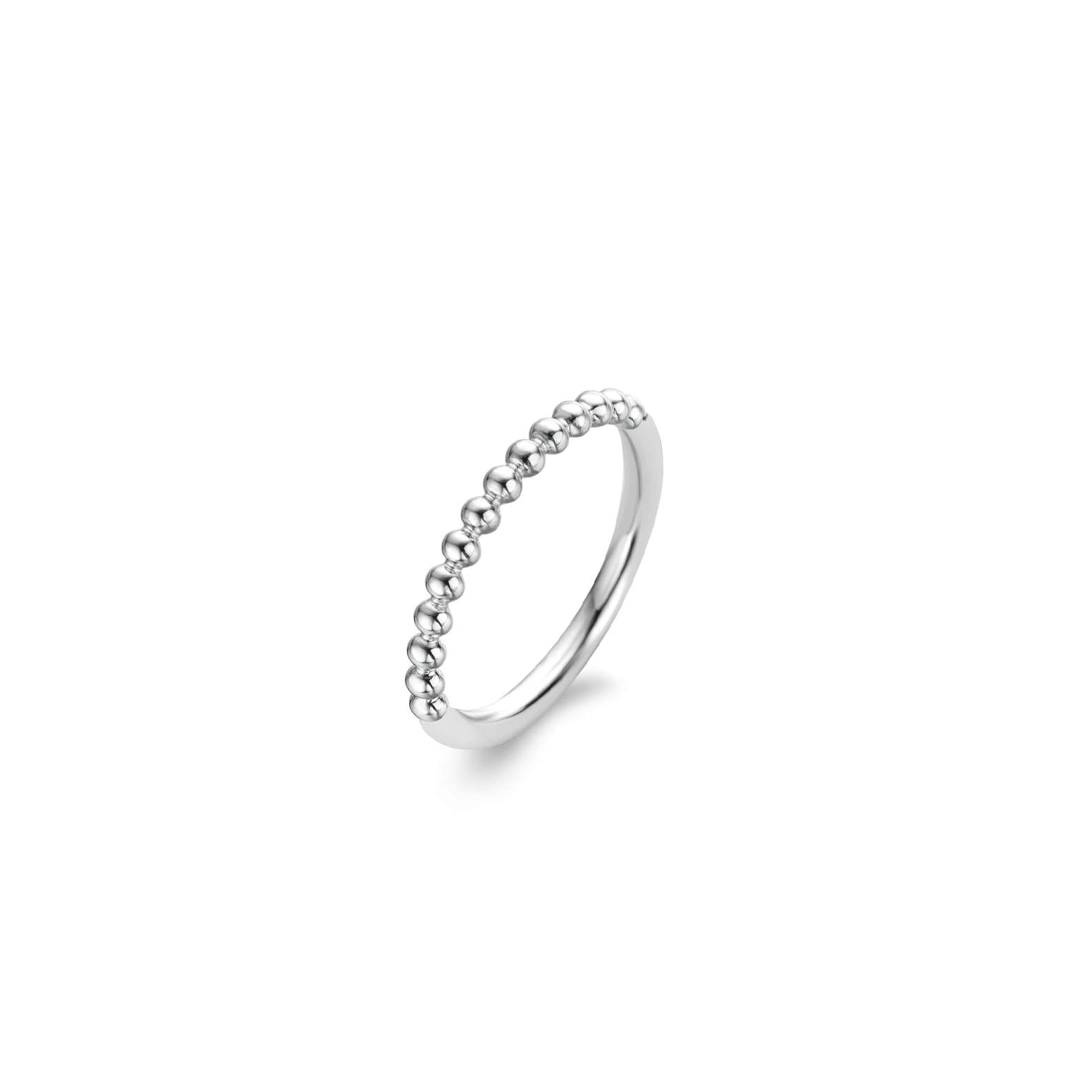 Tisento zilver ring bolletjes maat 52