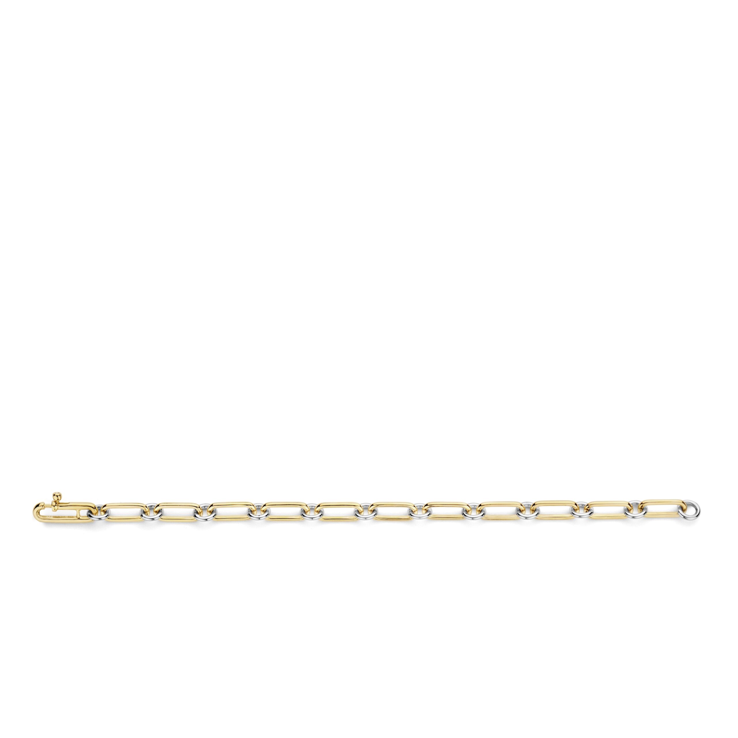 23056ZY Tisento armband zilver verguld paperclip - Afbeelding 2
