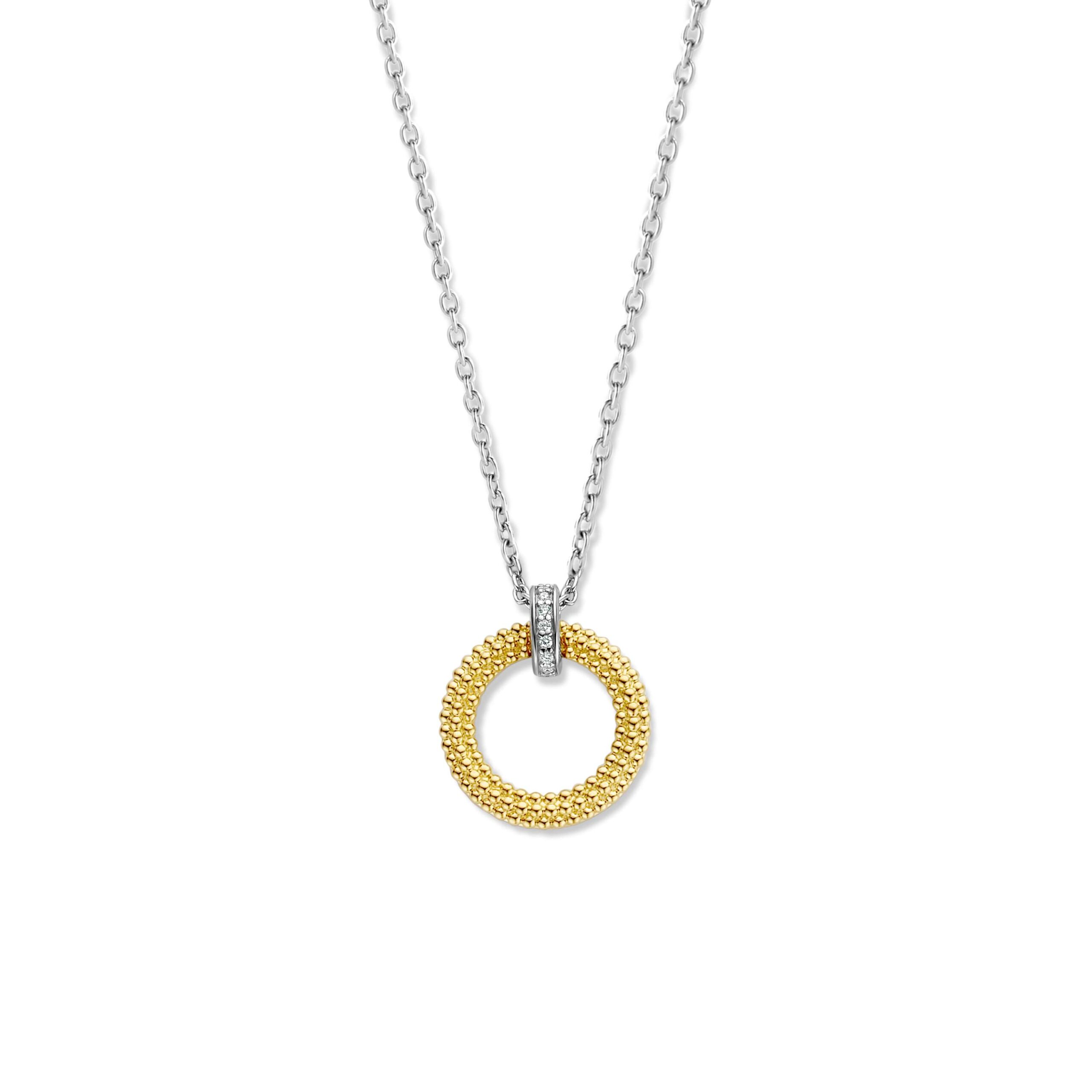 Tisento zilveren-verguld collier met hanger
