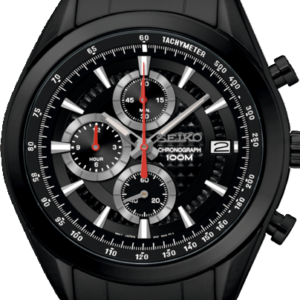Seiko herenhorloge chronograaf zwart staal