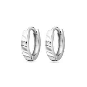 Zilveren oorringen vlak 12mm