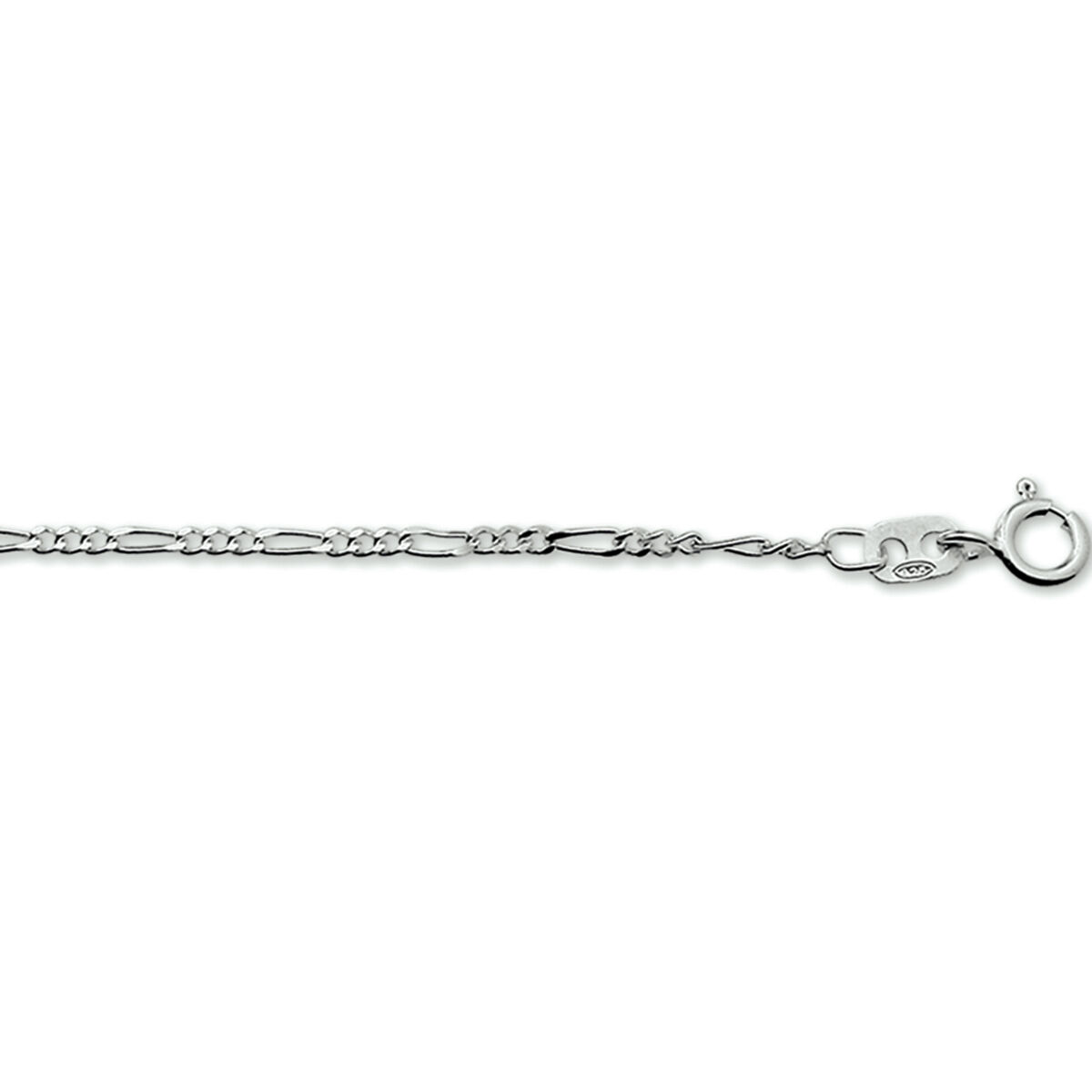 zilver collier figaro 50cm 1,6mm