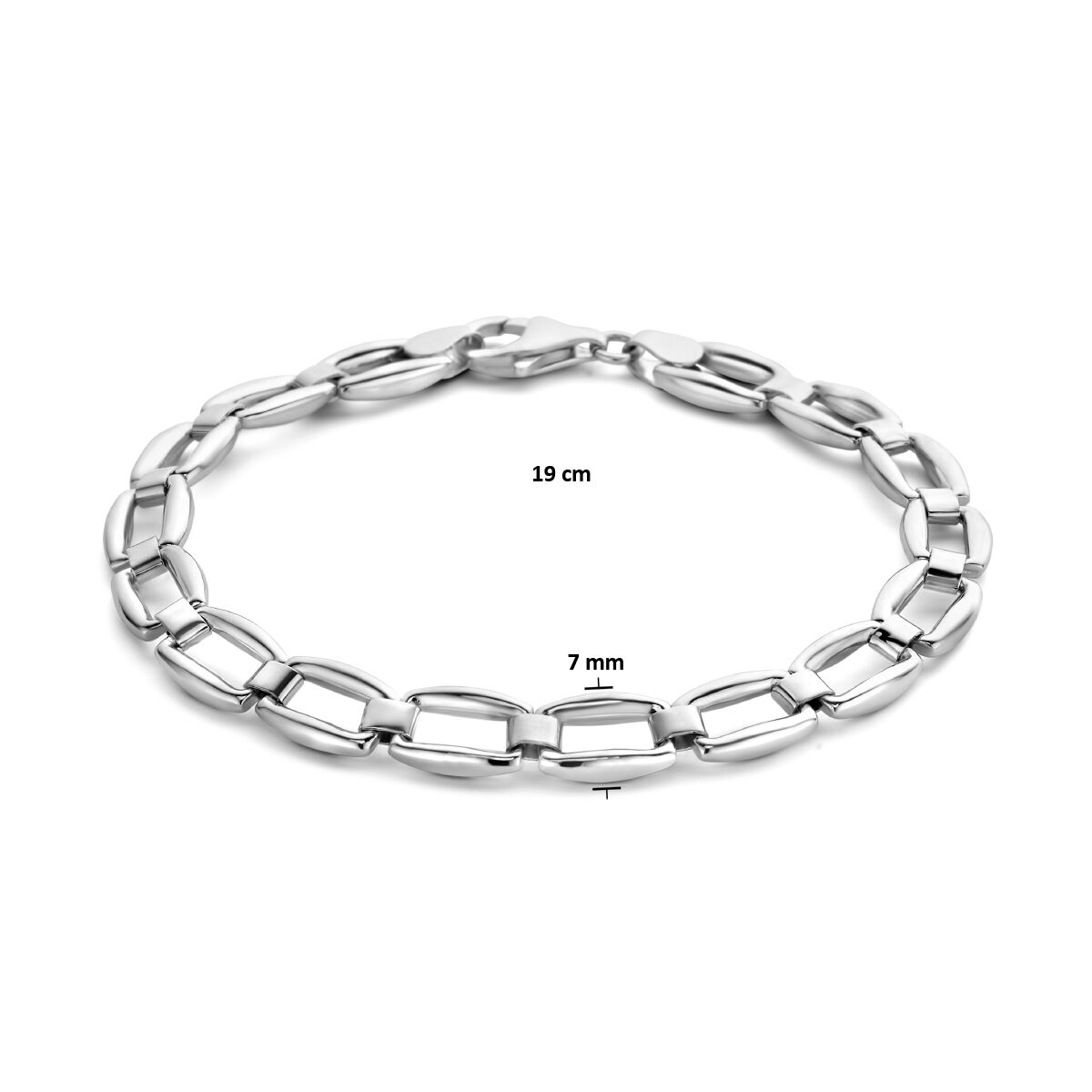 Zilveren armband 7mm 19cm - Afbeelding 3