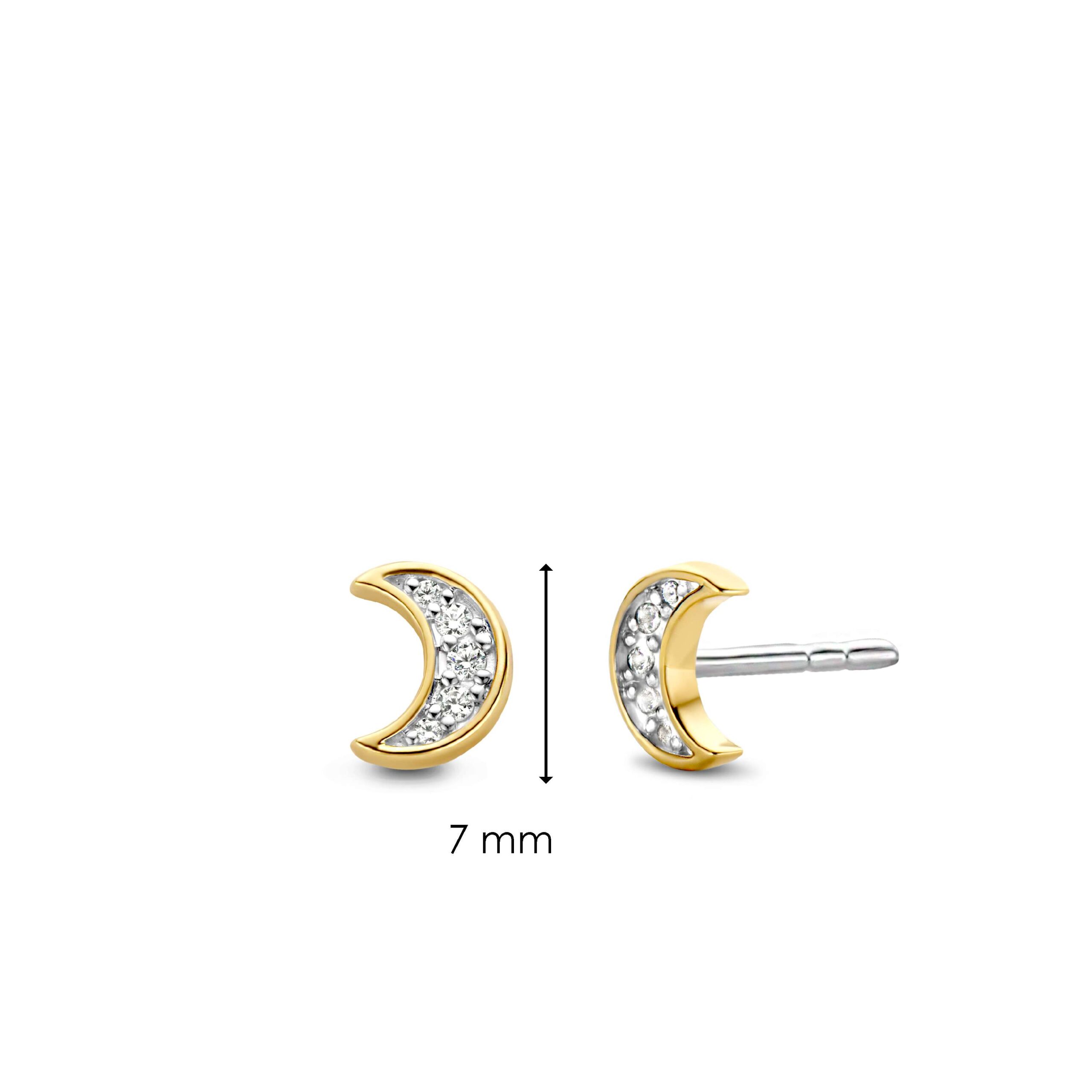 Tisento zilver verguld oorknoppen zirkonia - Afbeelding 4
