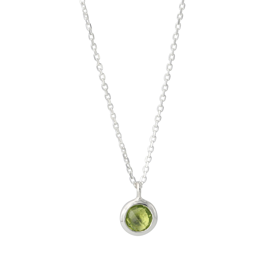 Campur zilveren collier Peridot