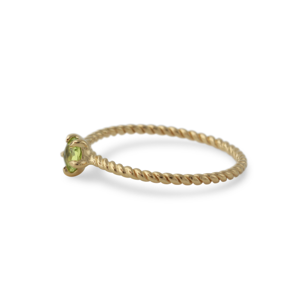Campur goud op zilver ring peridot maat 52 - Afbeelding 2