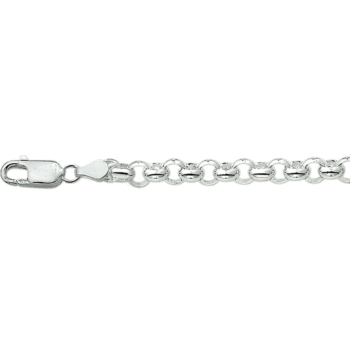 Zilveren jasseron armband 19cm 4.5mm