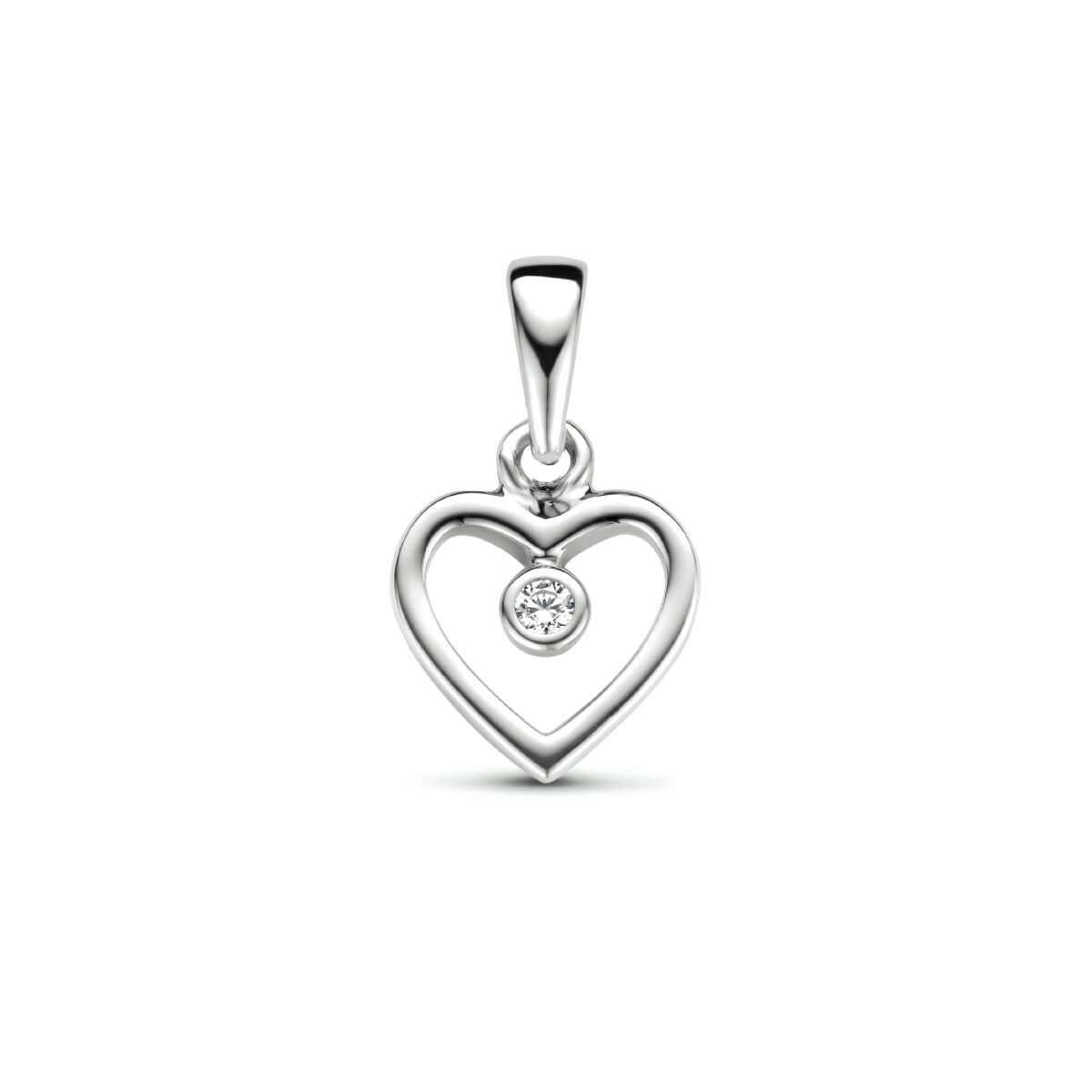 13.34791 KA zilver hanger hart zirkonia