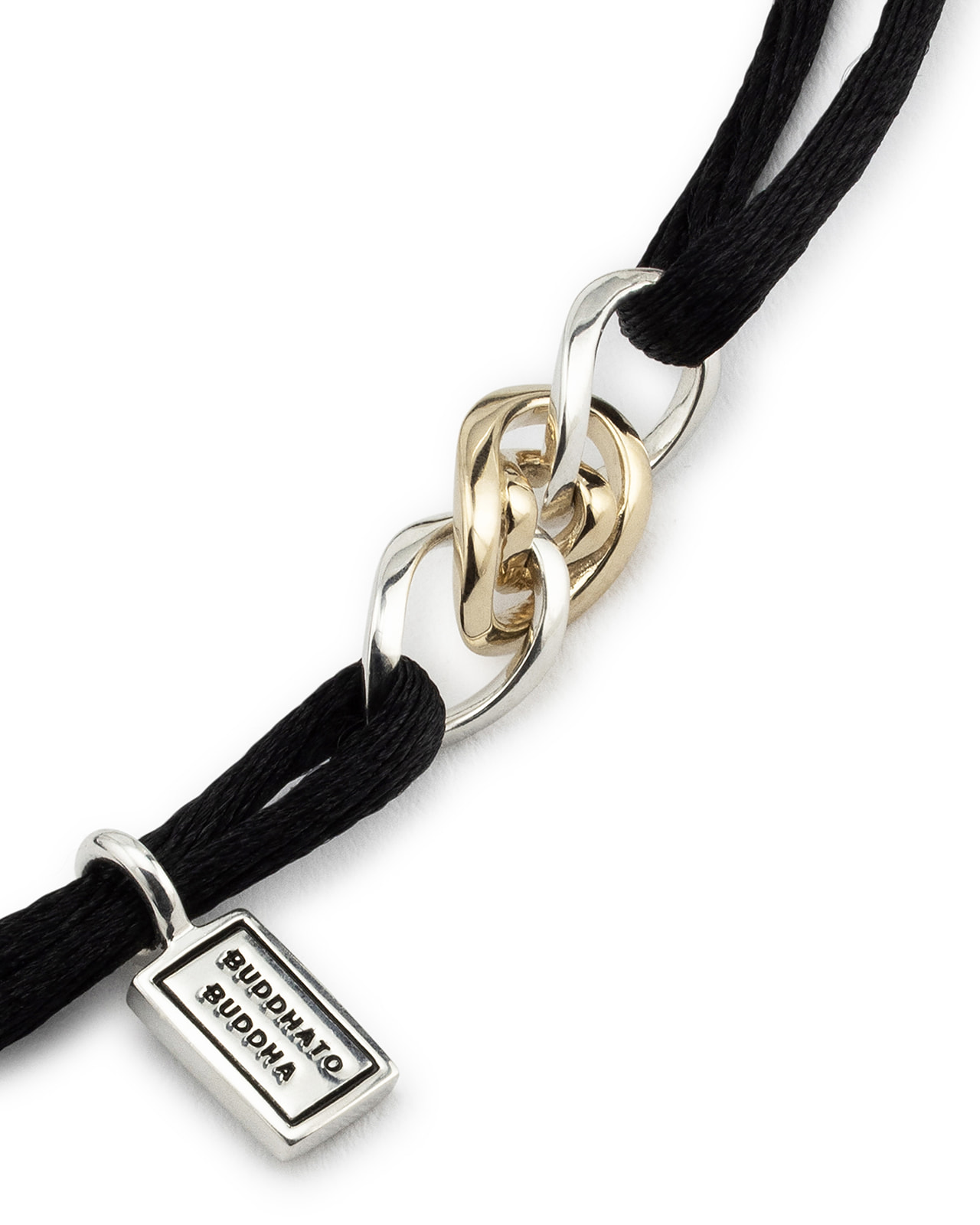 Buddha to Buddha Cord Bracelet Nathalie Bicolor Black maat M - Afbeelding 2