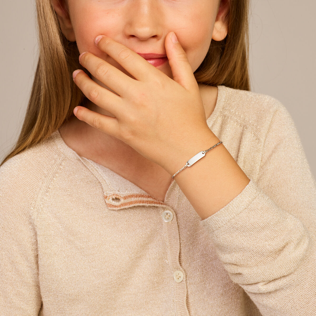 zilver graveer armband kind 11-13 cm - Afbeelding 2