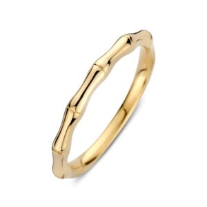 Excellent Geelgouden Ring Bamboo maat 56