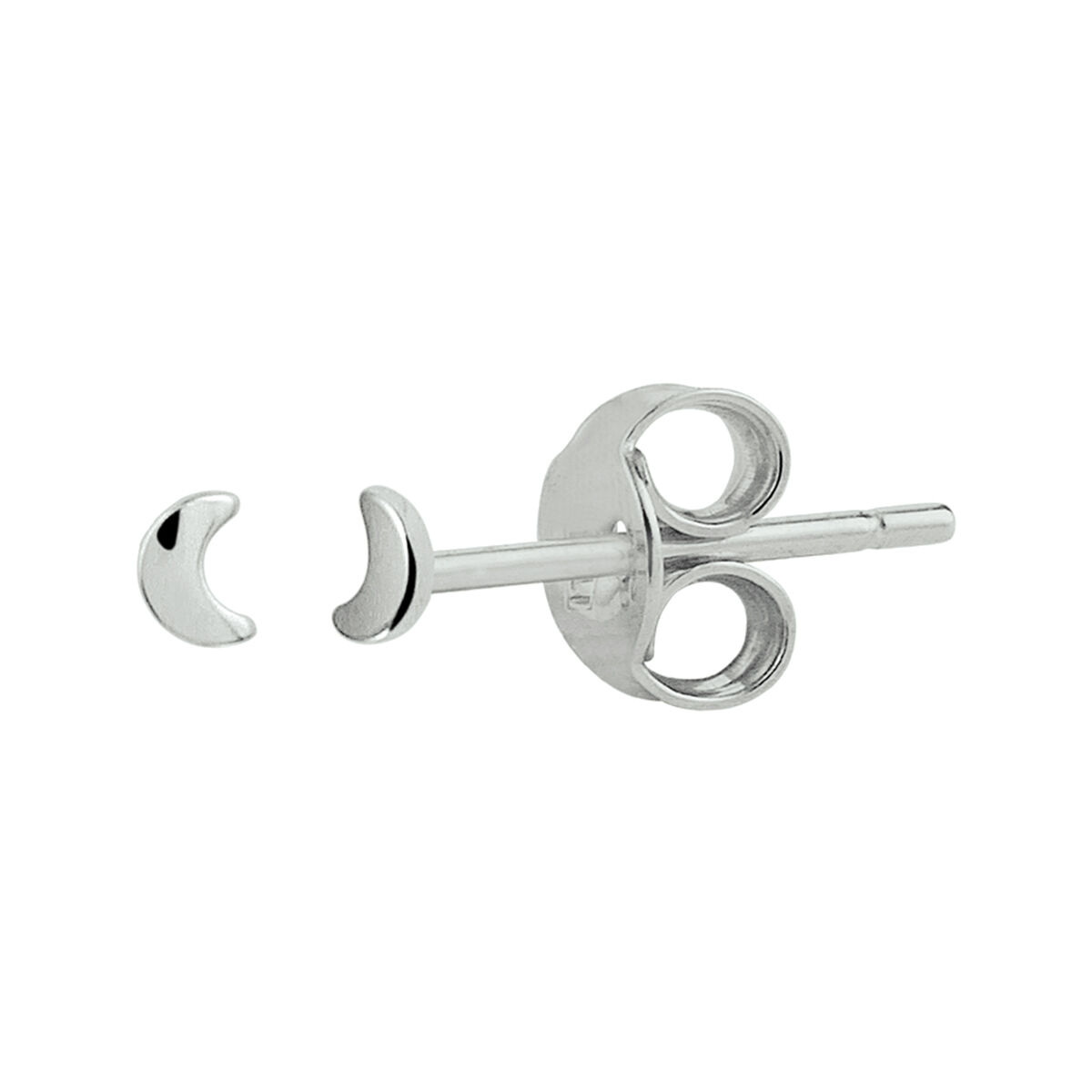 zilver oorknoppen maan