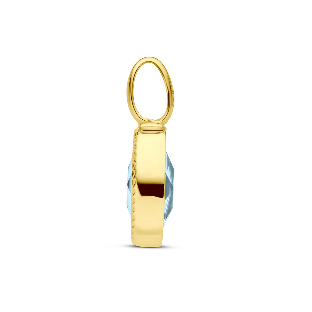 gouden blauw topaas hanger - Afbeelding 3