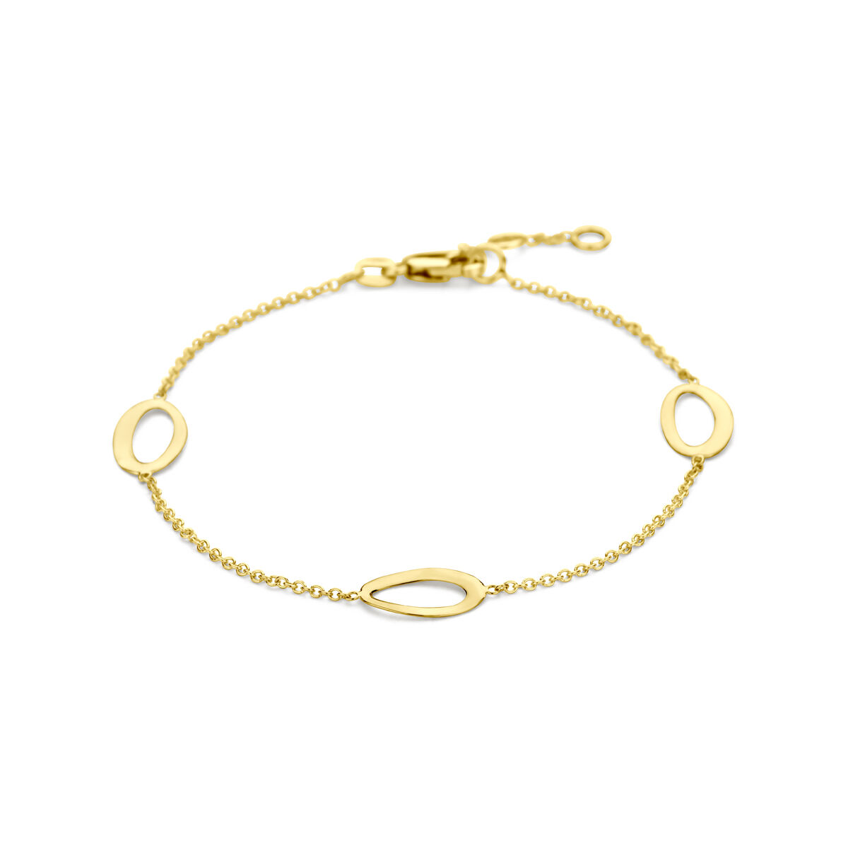 40.30143 KA gouden armband met ovalen 15,5-17,5-18,5cm - Afbeelding 2