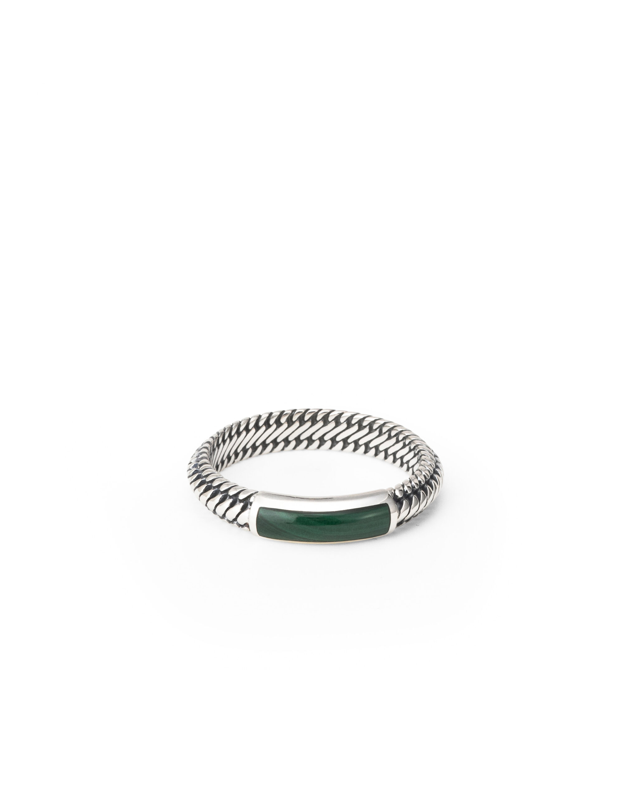 Buddha To Buddha Ben Mini Gemstone Ring Silver Onyx maat 17.5